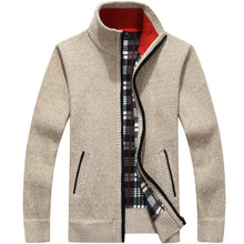 Load image into Gallery viewer, Men Zipper Knitted Thick Coat