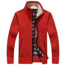 Load image into Gallery viewer, Men Zipper Knitted Thick Coat