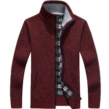 Load image into Gallery viewer, Men Zipper Knitted Thick Coat
