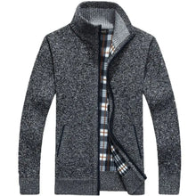 Load image into Gallery viewer, Men Zipper Knitted Thick Coat