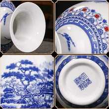 Load image into Gallery viewer, Ceramics Blue And White Landscape Pattern Vase