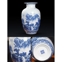 Load image into Gallery viewer, Ceramics Under-glazed Blue and white Porcelain Vase