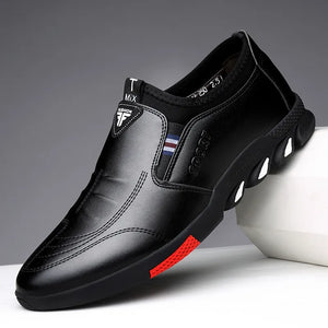 Men's Leather Casual Soft-Soled Non-Slip Breathable Sneakers Shoes