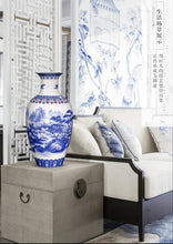 Load image into Gallery viewer, Ceramics Blue And White Landscape Pattern Vase