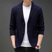 Load image into Gallery viewer, Top Grade New Autum Winter Brand Fashion Knit Blazer Mens Top Cardigan Slim Fit Sweater Casual Coats Jacket Mens Clothes 2023