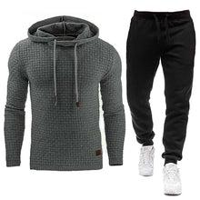 Load image into Gallery viewer, Men Tracksuit Fleece Two Piece Hooded Pullover Set