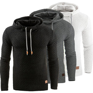 Men Tracksuit Fleece Two Piece Hooded Pullover Set