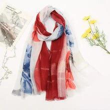 Load image into Gallery viewer, Women Printed Head Scarf With Gold Thread Muslim Hijab