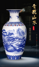 Load image into Gallery viewer, Ceramics Blue And White Landscape Pattern Vase