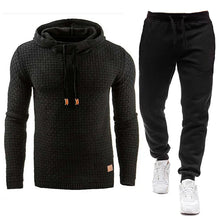 Load image into Gallery viewer, Men Tracksuit Fleece Two Piece Hooded Pullover Set