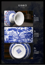 Load image into Gallery viewer, Ceramics Blue And White Landscape Pattern Vase