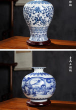 Load image into Gallery viewer, Ceramics Under-glazed Blue and white Porcelain Vase