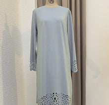 Load image into Gallery viewer, Muslim Dress Women Long Top Hollow Solid Islamic Clothing Hijab Dresses
