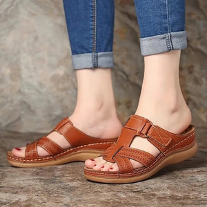 Women Orthopedic Low Heels Comfy Sandals