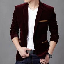Load image into Gallery viewer, Mens Velvet Wedding Dress Blazer