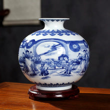 Load image into Gallery viewer, Ceramics Under-glazed Blue and white Porcelain Vase
