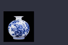 Load image into Gallery viewer, Elegant Blue and White Porcelain Vases
