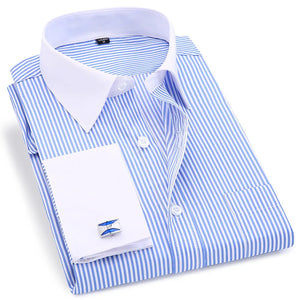 Men French Cufflinks Casual Dress Shirts