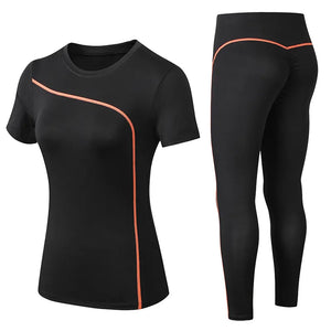 Women Short-sleeved long Pants Sportswear
