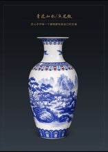 Load image into Gallery viewer, Ceramics Blue And White Landscape Pattern Vase
