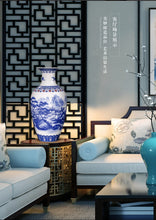 Load image into Gallery viewer, Ceramics Blue And White Landscape Pattern Vase