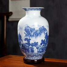 Load image into Gallery viewer, Ceramics Under-glazed Blue and white Porcelain Vase