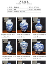 Load image into Gallery viewer, Ceramics Under-glazed Blue and white Porcelain Vase