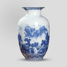 Load image into Gallery viewer, Ceramics Under-glazed Blue and white Porcelain Vase