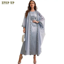 Load image into Gallery viewer, Muslim Long Kimono Hijab Dress for Women