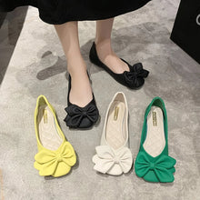 Load image into Gallery viewer, New Fashion Pumps  Soft Casual Women Sneakers 2024 Fashion Women Low Heel Square Toe Bow Solid Color Ladies Flat Shoes