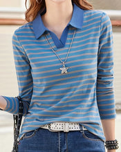 Load image into Gallery viewer, Women&#39;s striped POLO shirt