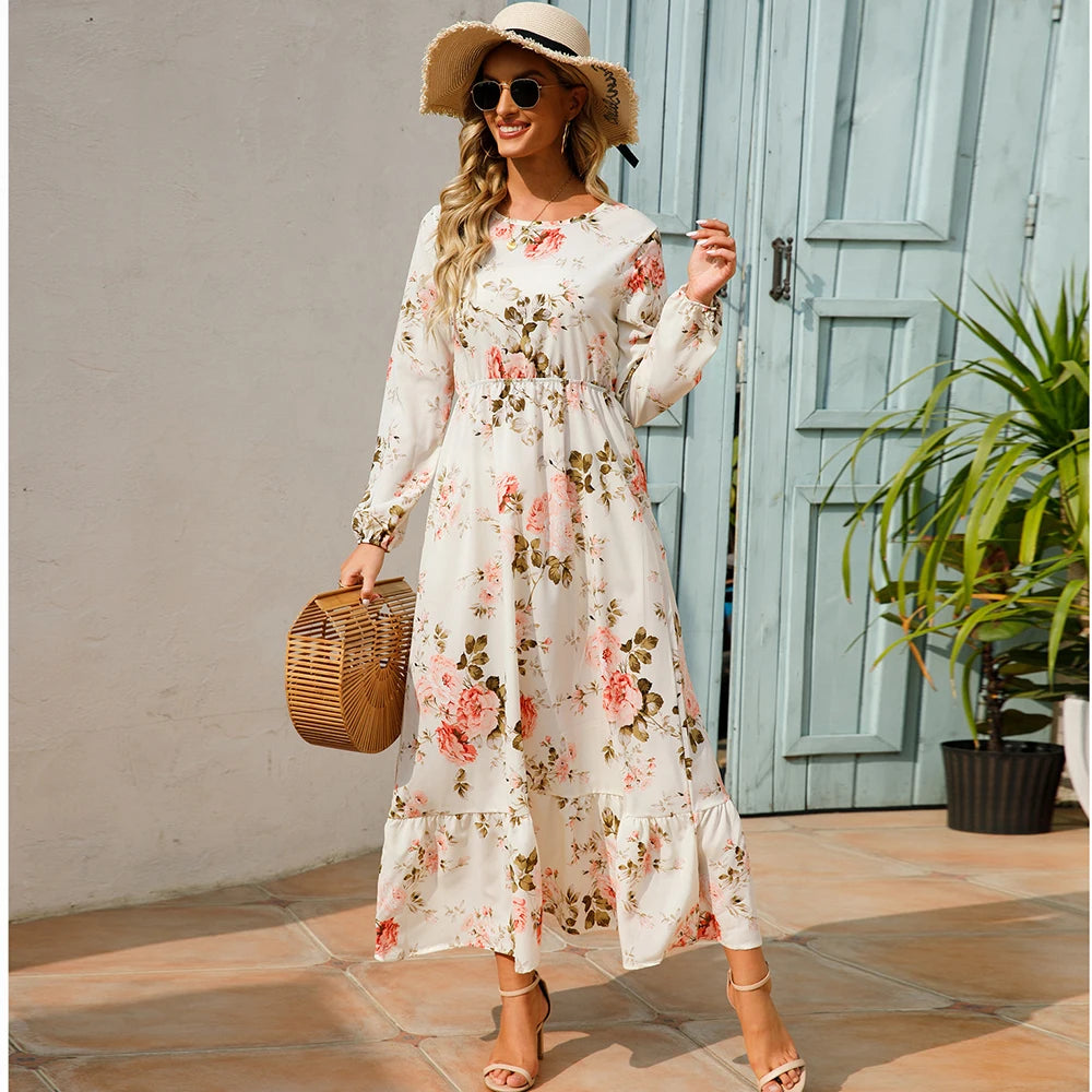 Spring Summer Bohemian Women Maxi Dress