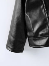 Load image into Gallery viewer, Boys Faux Leather Motorcycle Jackets Long Sleeve Outerwear Coat