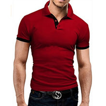 Load image into Gallery viewer, Mens  Summer Shorts Sleeve Polo Tee Shirt