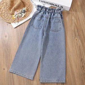 Girls' Wide-Leg Versatile Fashionable Leisure Pants