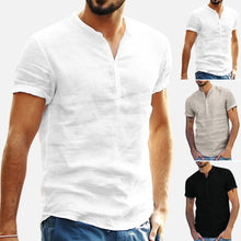 Load image into Gallery viewer, Men&#39;s Standing Collar Cotton Shirt