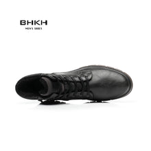 Load image into Gallery viewer, Men Fur Warm Ankle Anti-Slip Zip Lace-up Boots