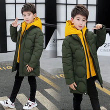 Load image into Gallery viewer, Boys Jacket Autumn Winter Thicken Warm Jackets Long Style Zipper