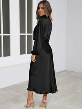 Load image into Gallery viewer, Spring Summer New High-End Satin Long Sleeved Dress