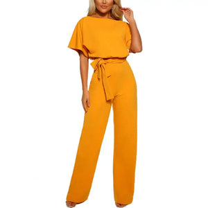 Ladies Jumpsuit  Elegant Ladies Tight Waist Slim Jumpsuit