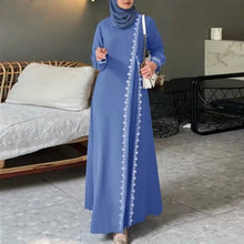 Load image into Gallery viewer, Women&#39;s Long Sleeve Lace Robe, Ramadan, Islamic, Arab, Muslima Dress