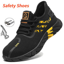 Load image into Gallery viewer, Men Work Sneakers Safety Shoes Construction Steel Toe Work Shoes