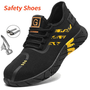 Men Work Sneakers Safety Shoes Construction Steel Toe Work Shoes