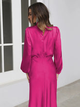 Load image into Gallery viewer, Spring Summer New High-End Satin Long Sleeved Dress