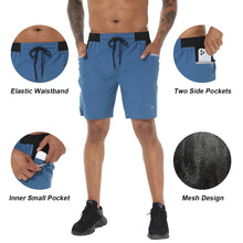 Load image into Gallery viewer, Men&#39;s Running Shorts with Zipper Pockets