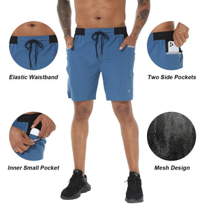 Men's Running Shorts with Zipper Pockets