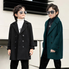 Load image into Gallery viewer, Kids Winter Wool Coat Windproof Outdoor Long Jacket