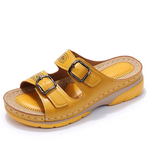 Women Fashion Thick Bottom Buckle Slippers