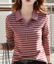 Load image into Gallery viewer, Women&#39;s striped POLO shirt