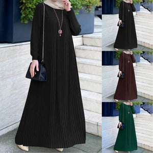 Women Muslim Abaya Dubai Long Sleeve Fashion A Line Robe Femme Islam Clothing